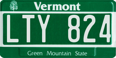 VT license plate LTY824