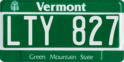 VT license plate LTY827