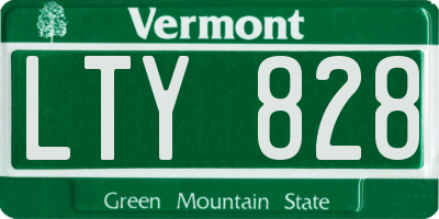 VT license plate LTY828