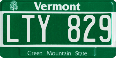 VT license plate LTY829