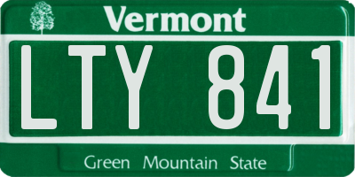 VT license plate LTY841