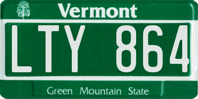 VT license plate LTY864