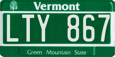 VT license plate LTY867