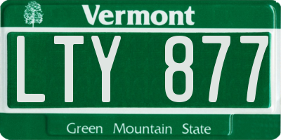 VT license plate LTY877