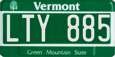 VT license plate LTY885