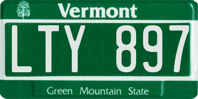 VT license plate LTY897