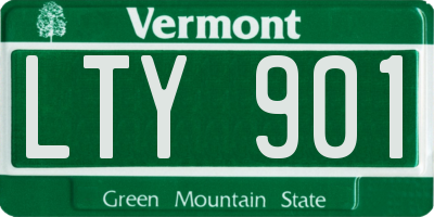 VT license plate LTY901