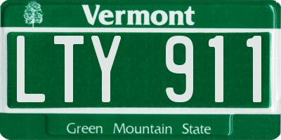 VT license plate LTY911
