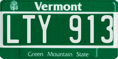 VT license plate LTY913