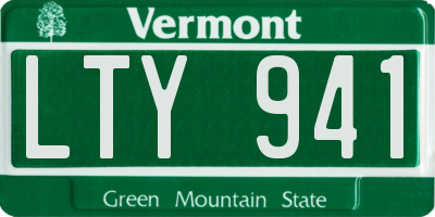 VT license plate LTY941