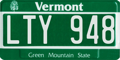 VT license plate LTY948