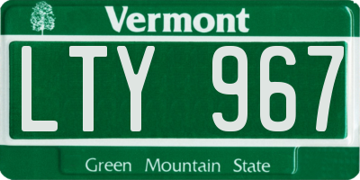 VT license plate LTY967