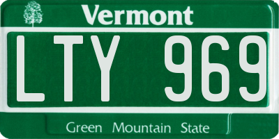 VT license plate LTY969