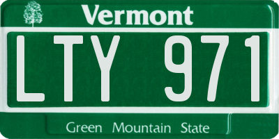 VT license plate LTY971