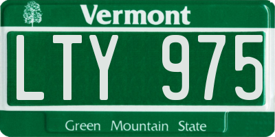 VT license plate LTY975