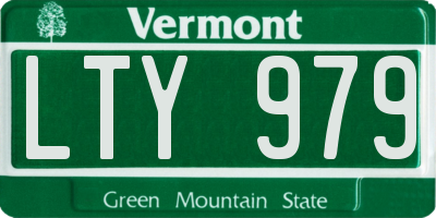 VT license plate LTY979