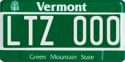 VT license plate LTZ000