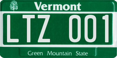 VT license plate LTZ001