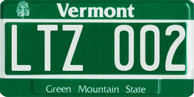 VT license plate LTZ002