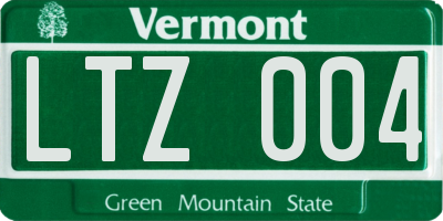 VT license plate LTZ004