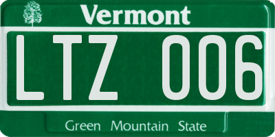 VT license plate LTZ006