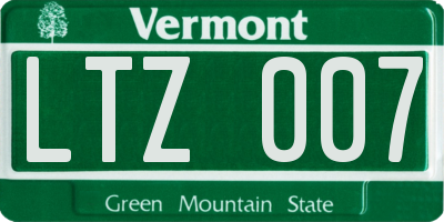 VT license plate LTZ007