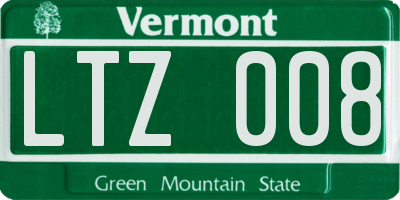 VT license plate LTZ008