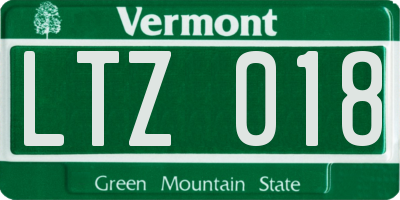 VT license plate LTZ018