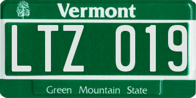 VT license plate LTZ019