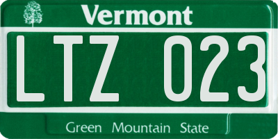 VT license plate LTZ023