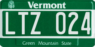 VT license plate LTZ024