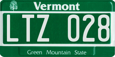 VT license plate LTZ028