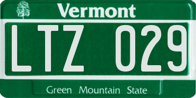 VT license plate LTZ029