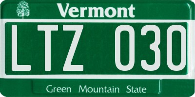 VT license plate LTZ030