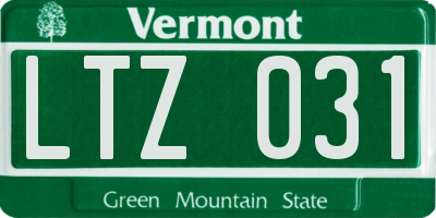 VT license plate LTZ031