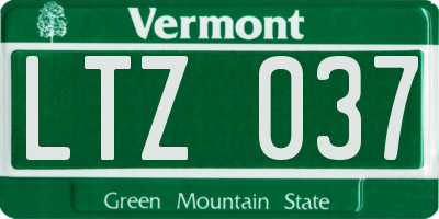 VT license plate LTZ037