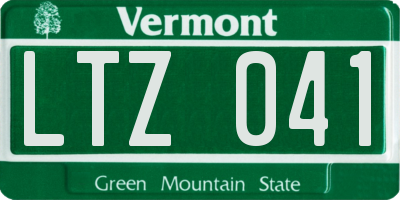 VT license plate LTZ041