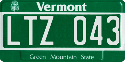 VT license plate LTZ043