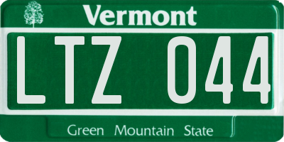 VT license plate LTZ044