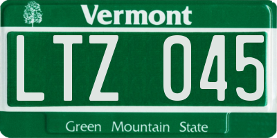 VT license plate LTZ045