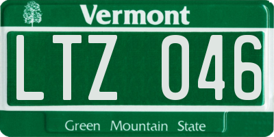 VT license plate LTZ046