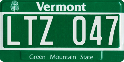 VT license plate LTZ047