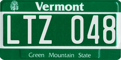 VT license plate LTZ048