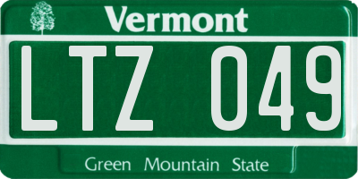 VT license plate LTZ049
