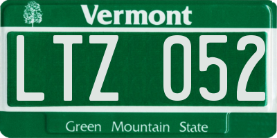 VT license plate LTZ052