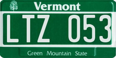VT license plate LTZ053