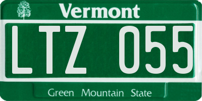 VT license plate LTZ055