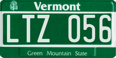 VT license plate LTZ056