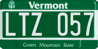 VT license plate LTZ057