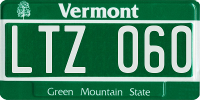 VT license plate LTZ060